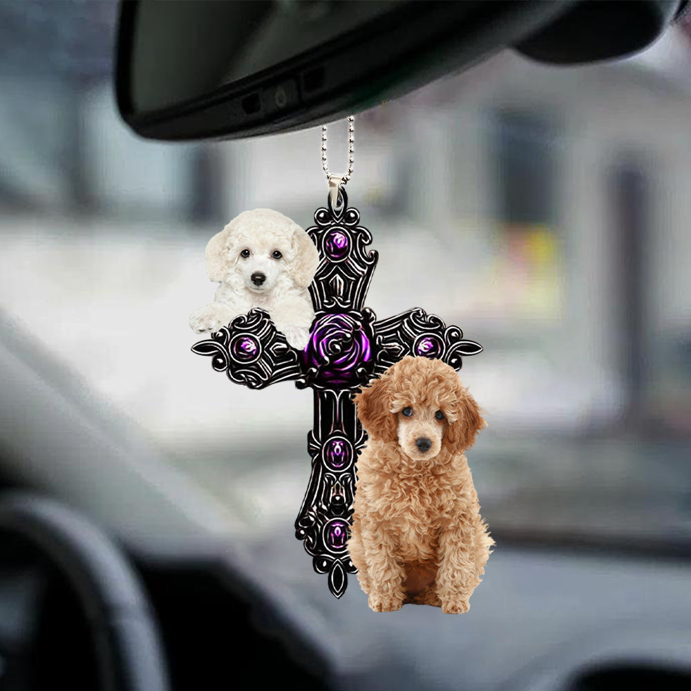 Poodle Pray For God Car Ornament Dog Pray For God Ornament Coolspod