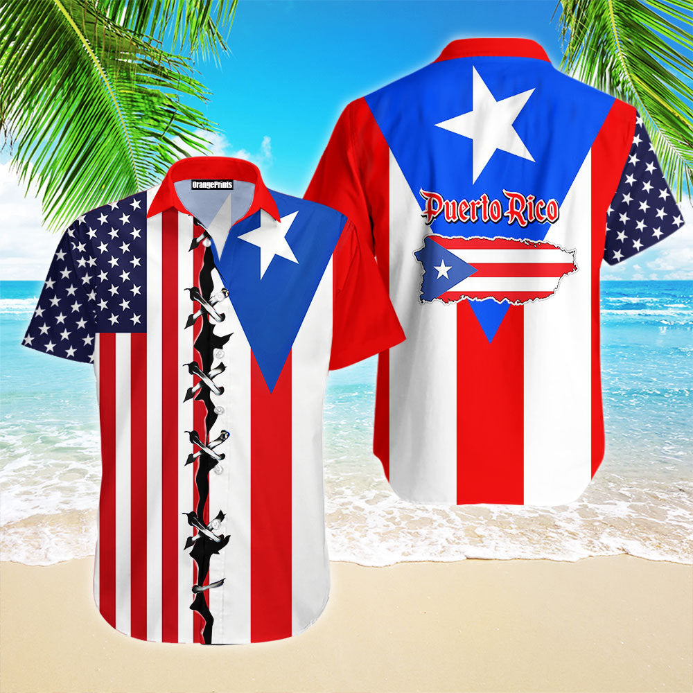 Puerto Rico Flag Hawaiian Shirt For Men & Women