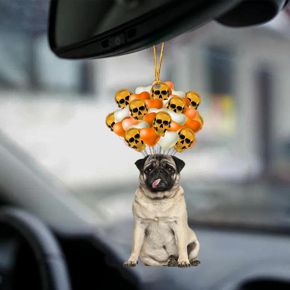 Pug Halloween Car Ornament Dog Ornament For Halloween