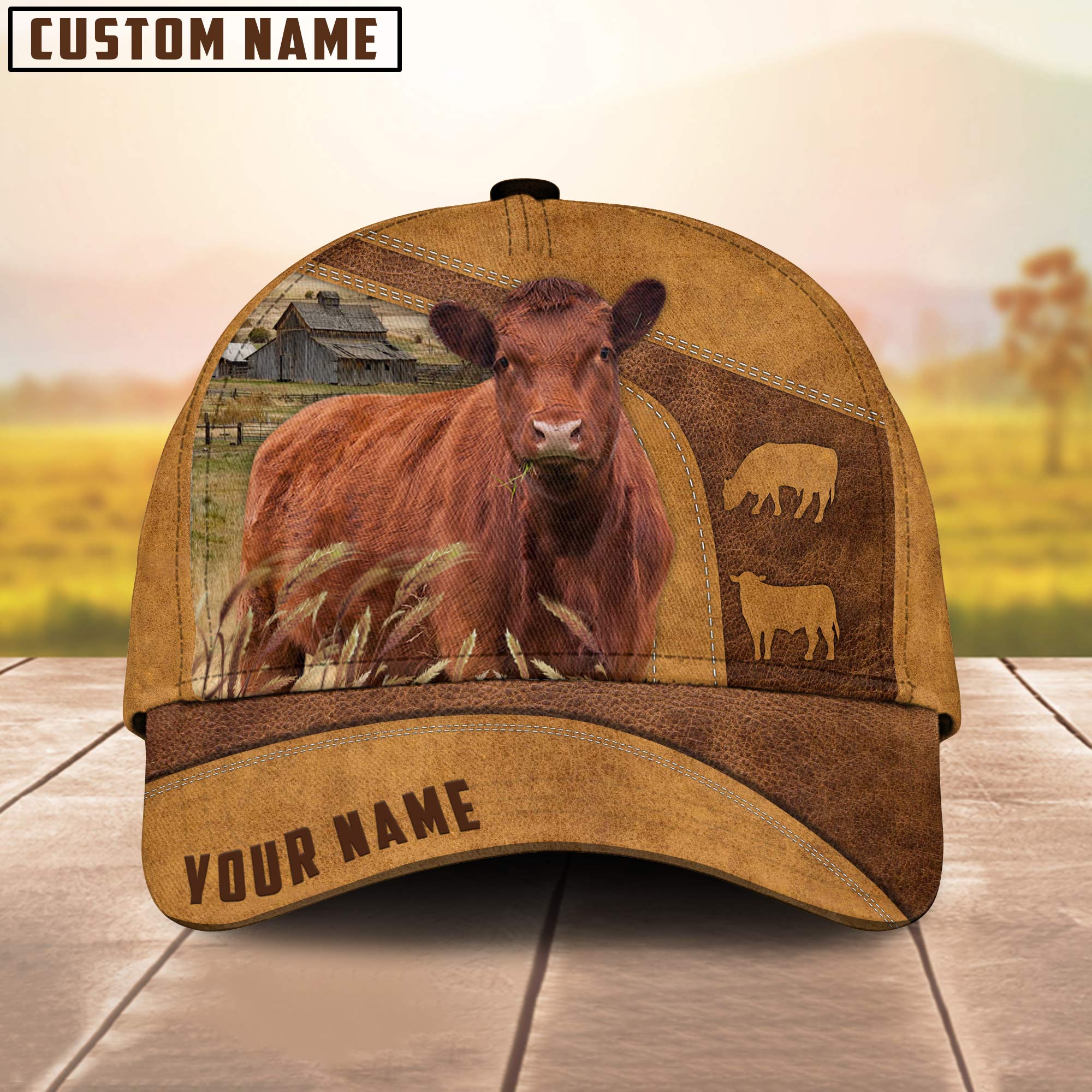 Personalized Red Angus Cattle Cap/ Cattle Hat/ Farm Baseball Hat/ Cap Hat For Farmer Farm Lover