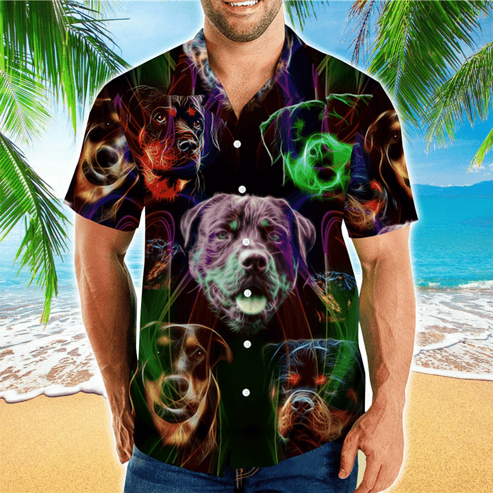 Rottweiler Is My Favorite Breed Hawaiian Shirt/ Dog Short Sleeve Hawaiian Aloha Shirt