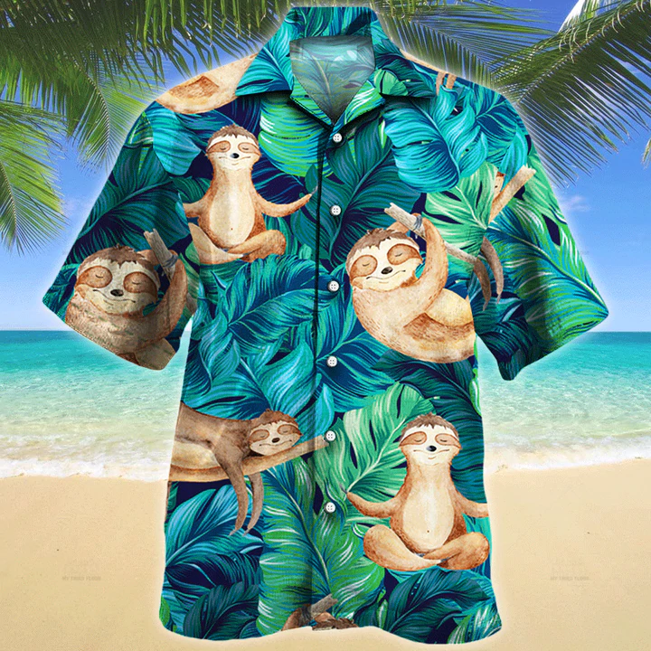 Sloth Lovers Gift Hawaiian Shirt/ Animal Hawaiian Shirt Men/ women/ Gift for Sloth lovers