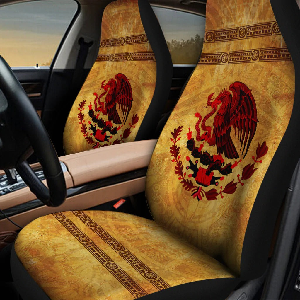 Mexico Car Seat Cover/ Mexican Eagle Snake Front Car Seat Covers