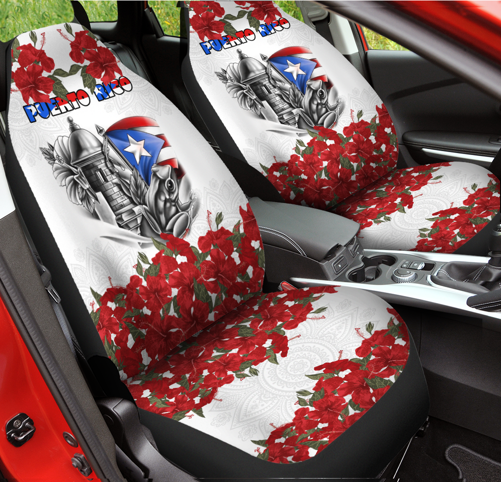 Maga Flower Puerto Rico Front Car Seat Cover