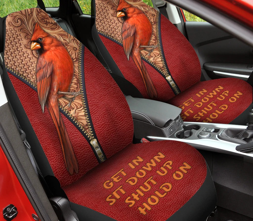 Cardinal Car Seat Covers/ Red Front Car Seat Covers