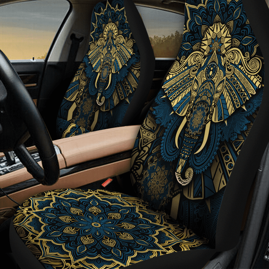 Elephant Royal Mandala Premium Car Seat Cover