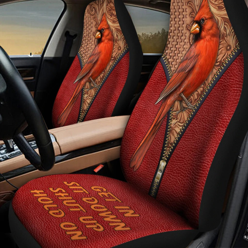 Cardinal Car Seat Covers/ Red Front Car Seat Covers