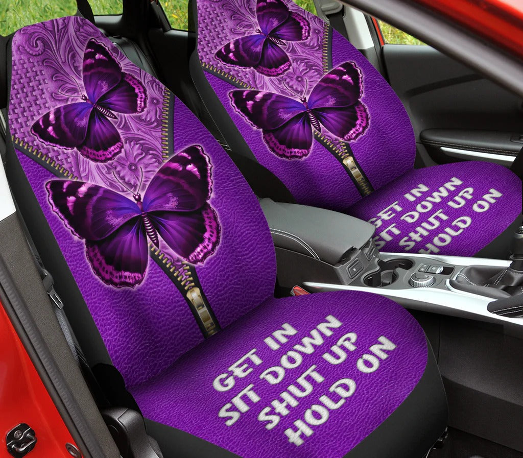 Coolspod Butterfly All Over Printed Front Car Seat Covers