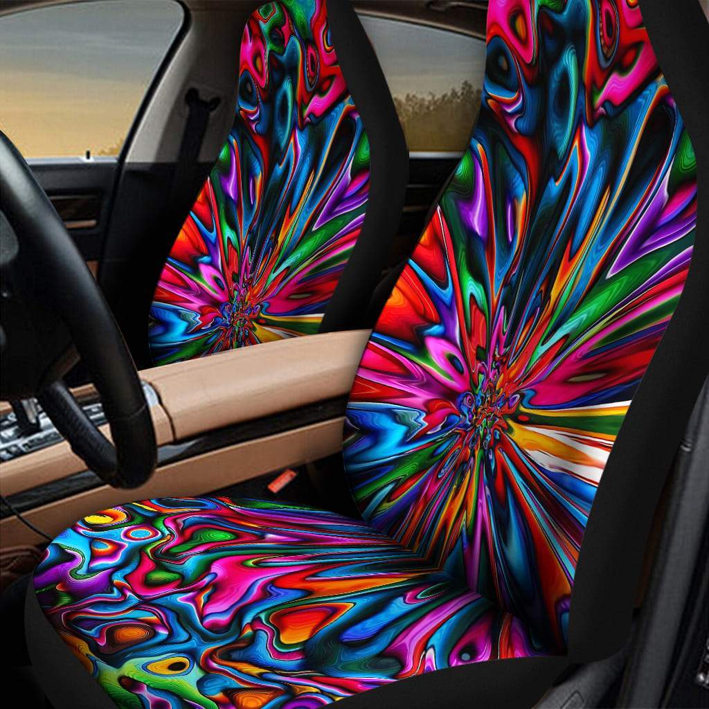 Hippie 3D Full Print On Front Car Seat Cover