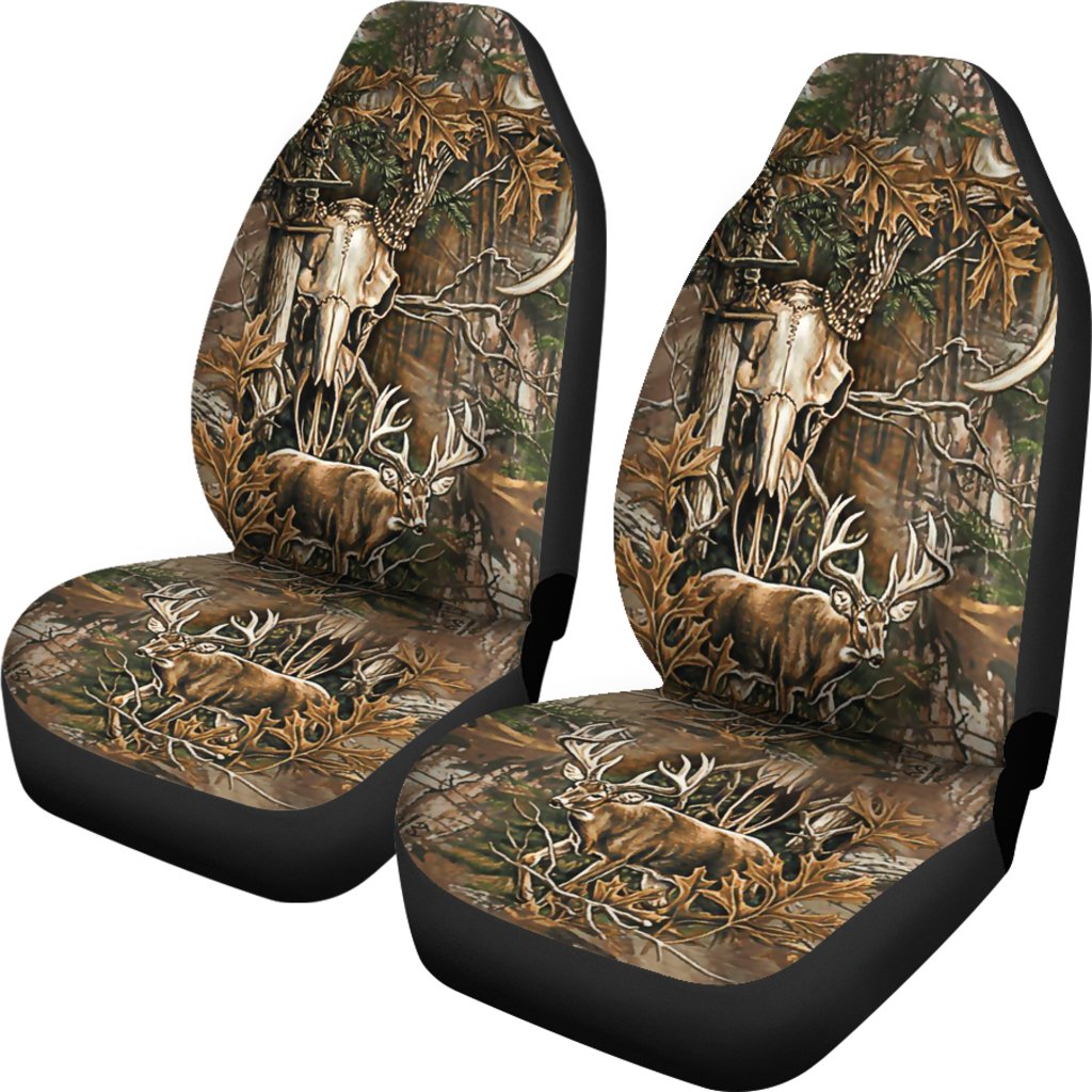 Deer Hunting Camo Pattern For Car Seat Covers/ Front Carseat Covers Printed Deer Hunting