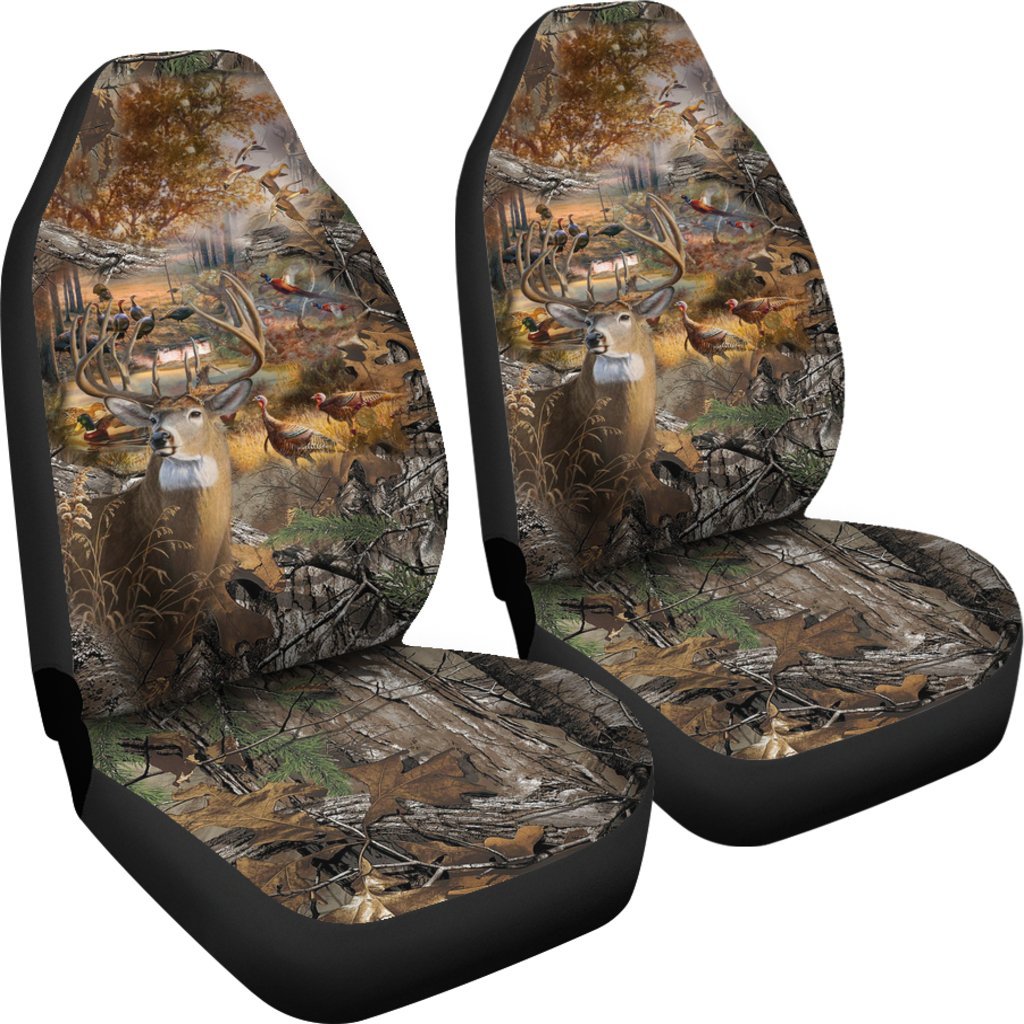 Deer Hunting Car Seat Covers For Hunter/ Sublimation Deer Hunting On Front Carseat Covers