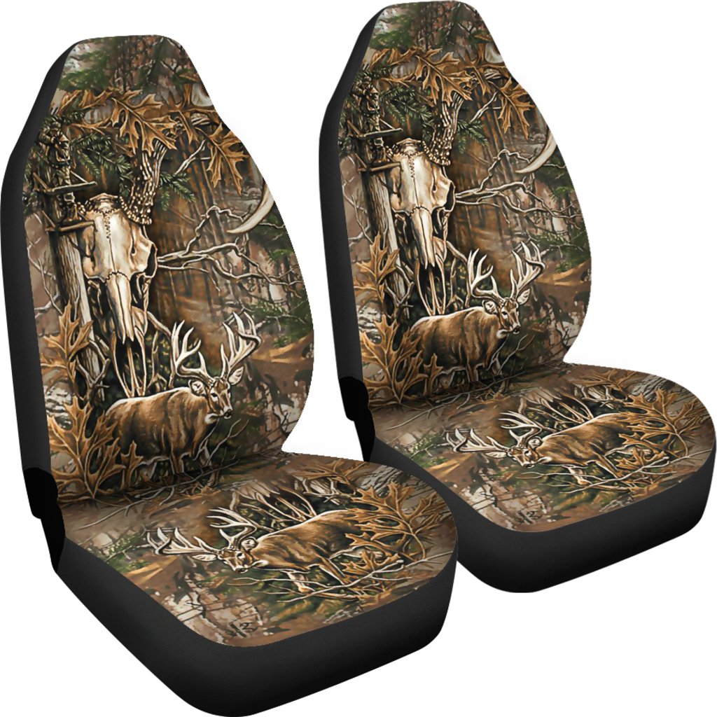Deer Hunting Camo Pattern For Car Seat Covers/ Front Carseat Covers Printed Deer Hunting