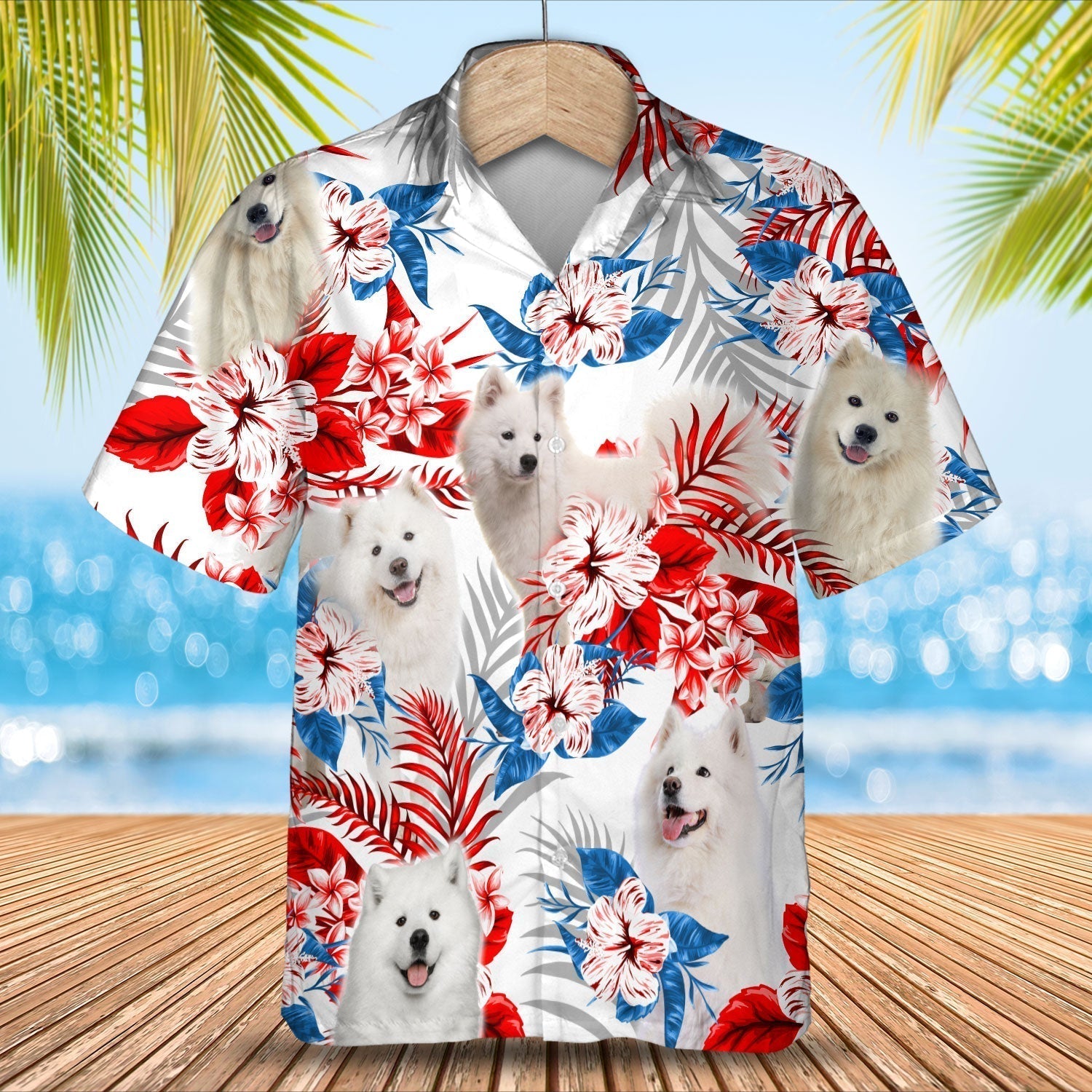Samoyed Hawaiian Shirt - Gift for Summer/ Summer aloha shirt/ Hawaiian shirt for Men and women