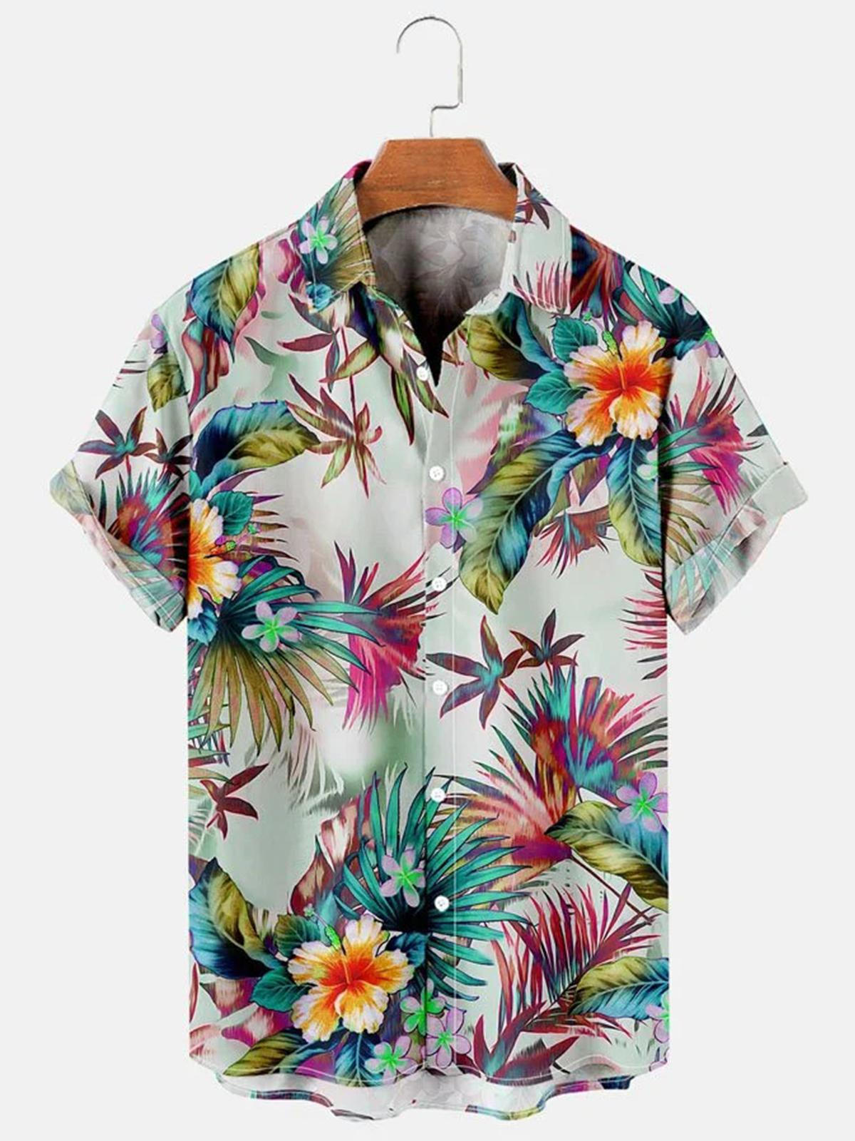 Flower Hawaii Men''s hawaiian Shirt