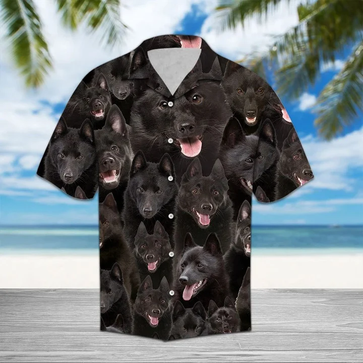 Schipperke Awesome Dog Face Collection Gift For Dog Lovers Hawaiian Shirt