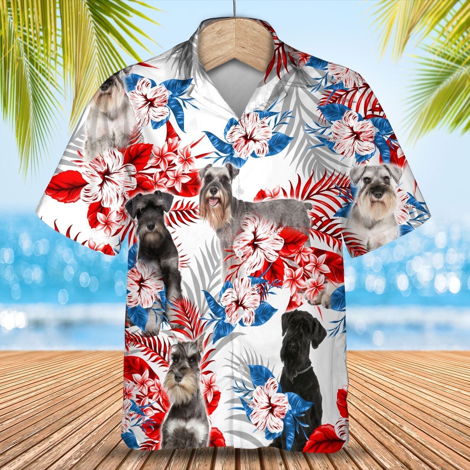 Schnauzer Hawaiian Shirt - Gift for Summer/ Summer aloha shirt/ Hawaiian shirt for Men and women