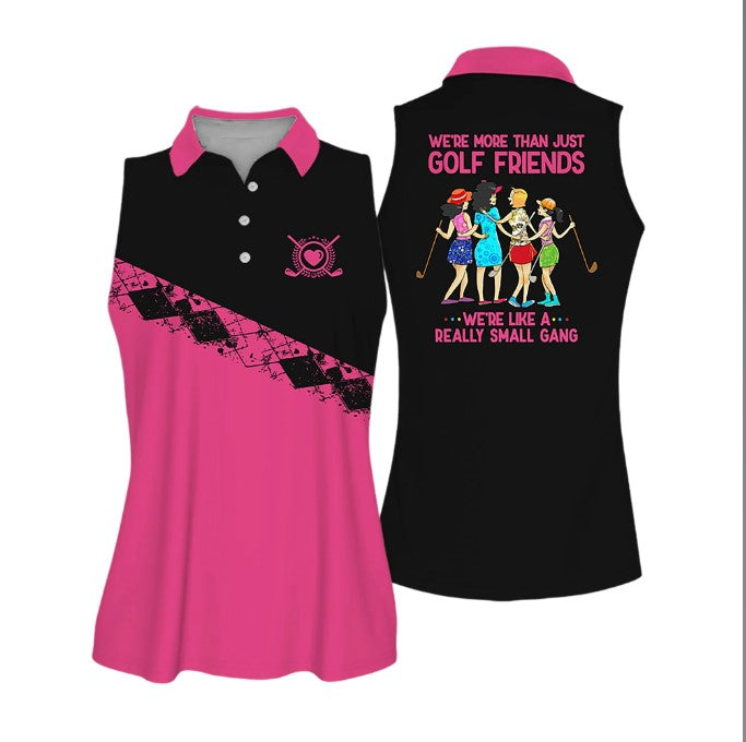 Golf Friends Muticolor Sleeveless Women Polo Shirt For Ladies Golf Shirt