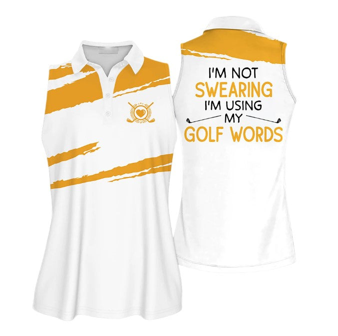Golf Swearing Colorfun Short Sleeve Polo Shirt/ Funny Golf Shirt For Women