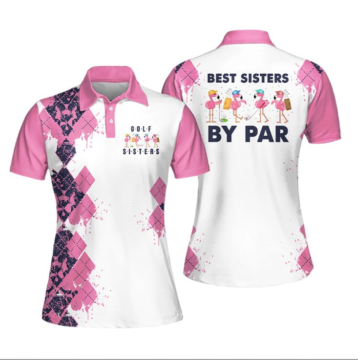 Best Sisters By Par Women Sleeveless Polo Shirt/ Golf Polo Shirt for Women