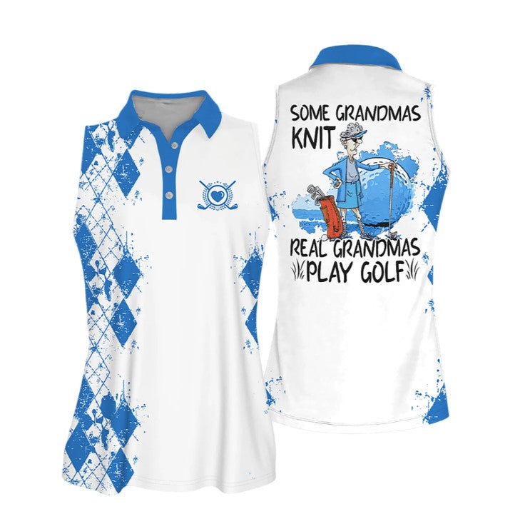 Golf Some Grandmas Knit Shirt Muticolor/ Sleeveless Women Polo Shirt For Ladies/ Golf Shirt