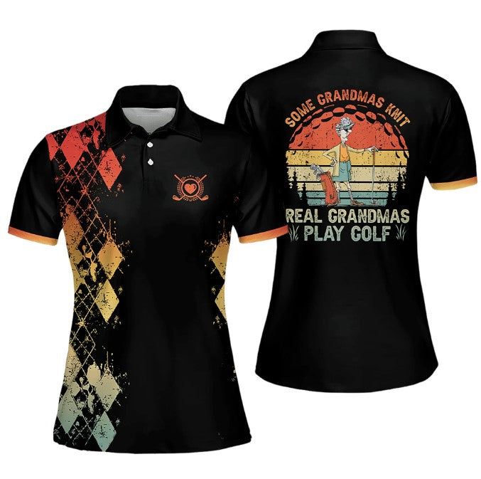 Golf Vintage Some Grandmas Knit Play Golf Sleeveless Polo Shirt/ Women Golf Shirt