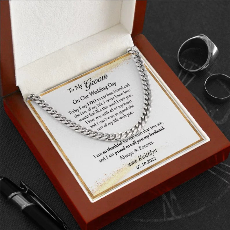 Personalized Groom Gift from Bride on Wedding Day/ Gift From Bride to Groom/ Men