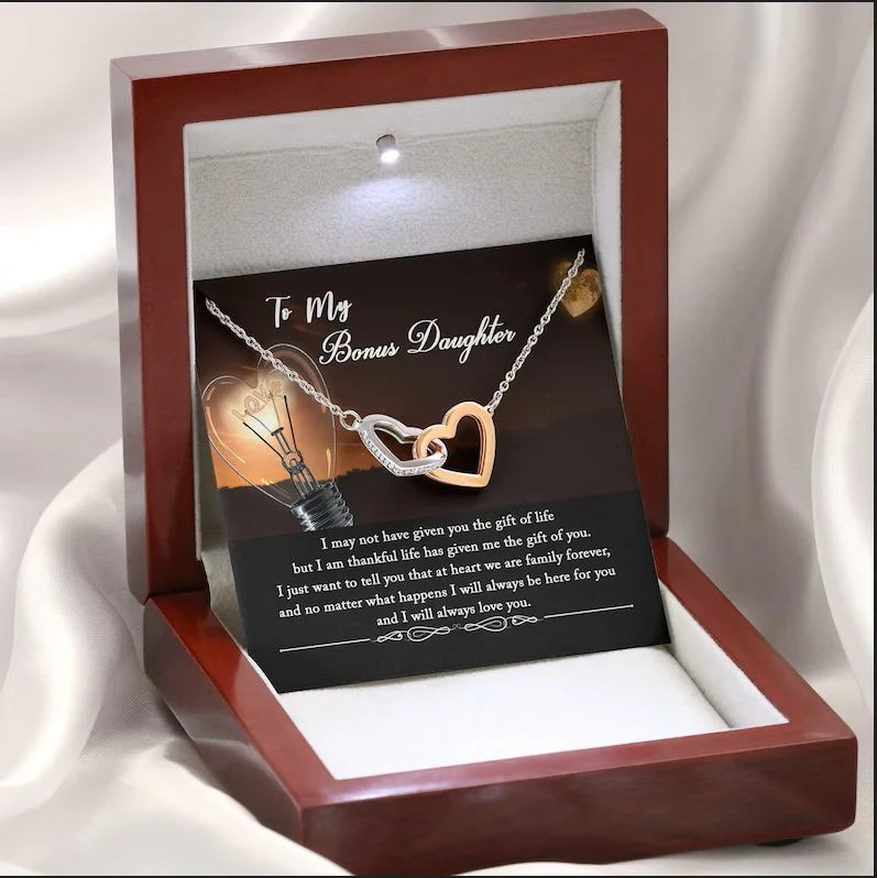 To My Bonus Daughter Necklace/ Step Daughter Gift/ Bonus Daughter Gift/ Daughter In Law Gift From Mother In Law