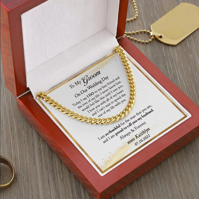 Personalized Groom Gift from Bride on Wedding Day/ Gift From Bride to Groom/ Men