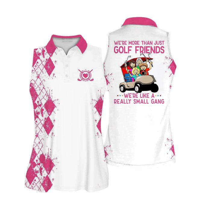We''re more than just golf friends Short Sleeve Women Polo Shirt/ Golf Sleeveless Women Polo Shirt