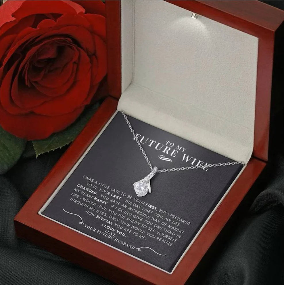 To My Fiance Necklace/ Bride to be Gift/ Romantic Fiancee Jewelry/ Necklace for Fiancee
