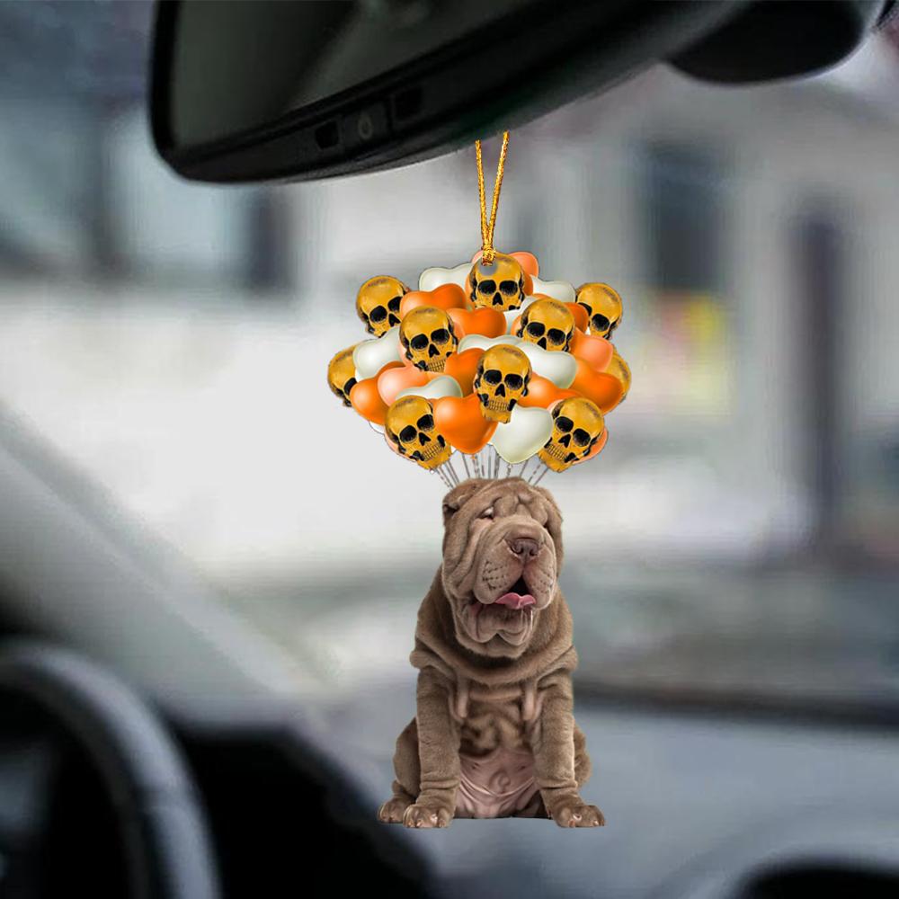 Shar Pei Halloween Car Ornament Dog Ornament For Halloween
