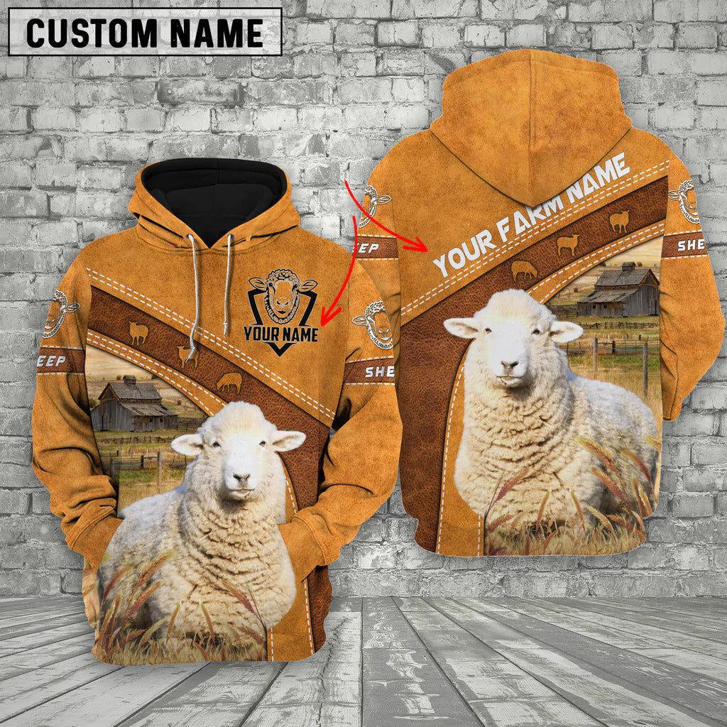 Custom 3D All Over Print Sheep Hoodie Best Gift For Sheep Lover Cute Zip Hoodie