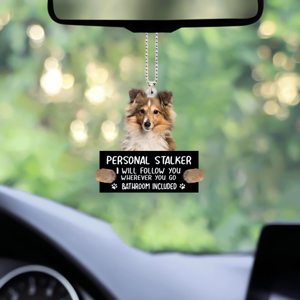 Shetland Sheepdog Personal Stalker Auto Hanging Ornament Cool Dog Ornaments Gifts