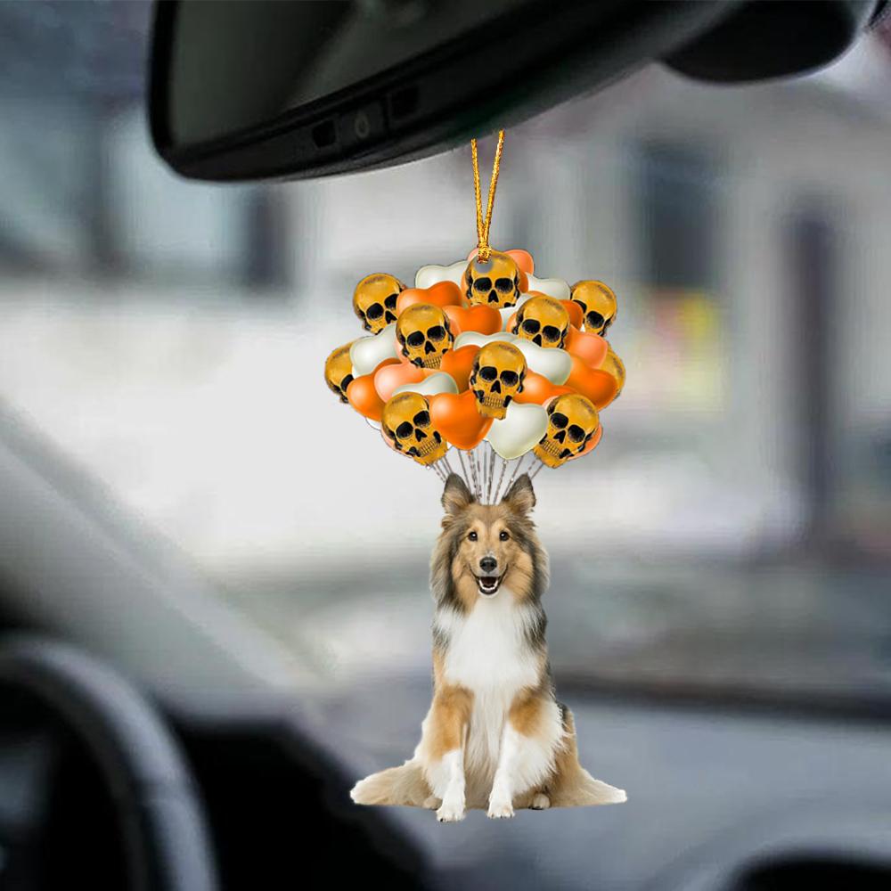 Shetland Sheepdog Halloween Car Ornament Dog Ornament For Halloween