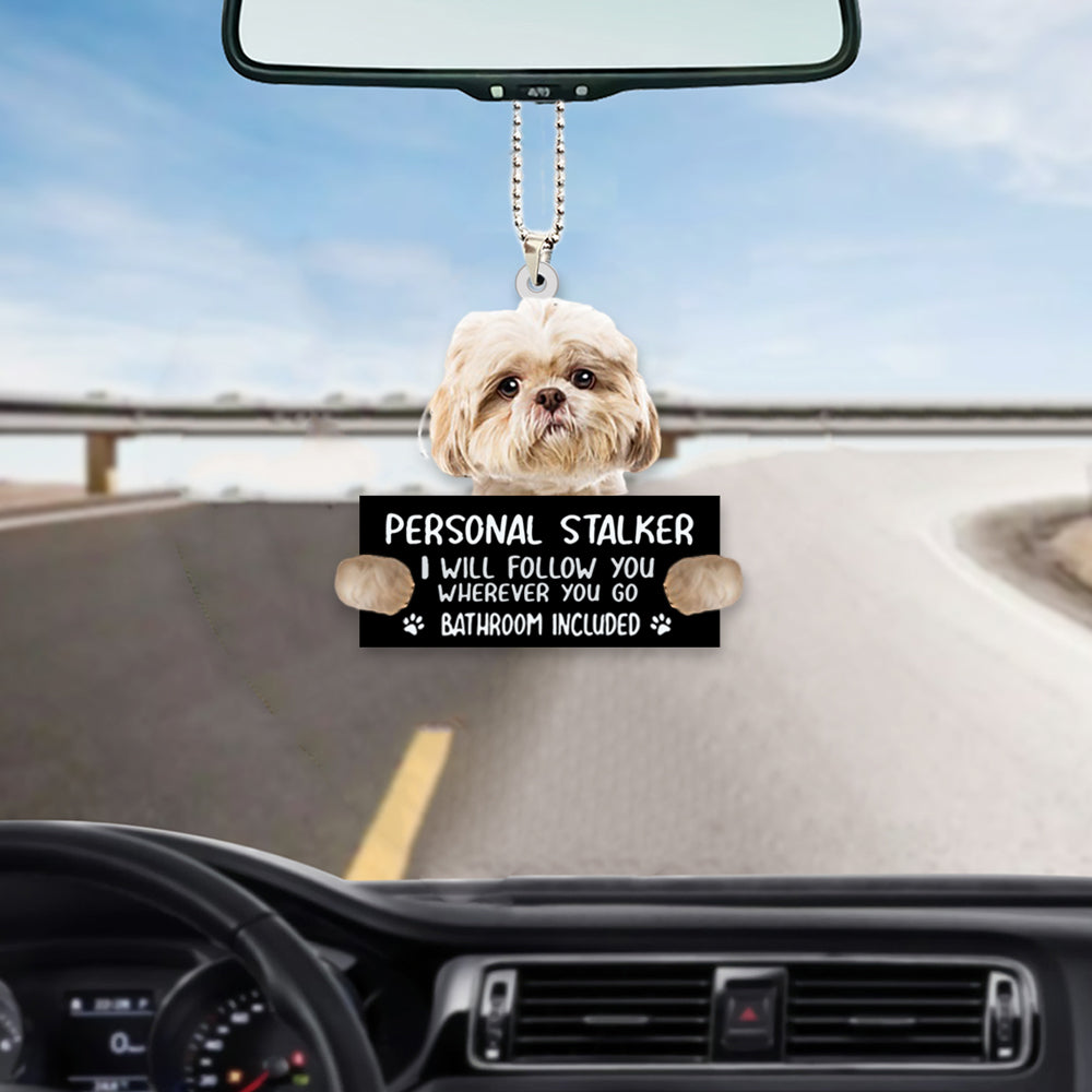 Shih Tzu Personal Stalker Car Hanging Ornament Cute Dog Ornaments