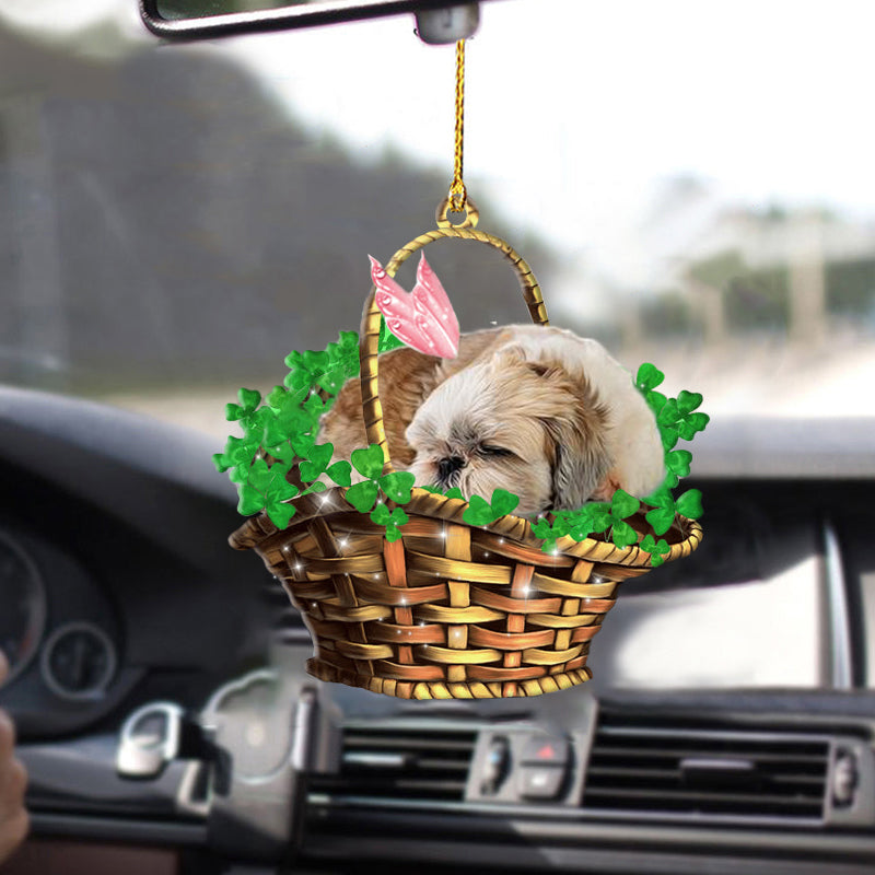 Shih tzu Sleeping Lucky Fairy Two Sided Ornament/ Ornament Gifts For Her Him