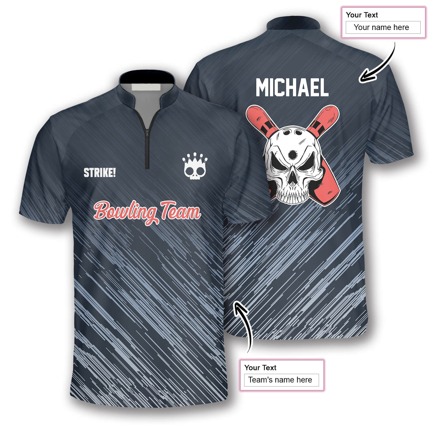 Shooting Star Custom Bowling Jerseys for Men/ Uniform Shirt for Bowling Team/ Bowling Lover
