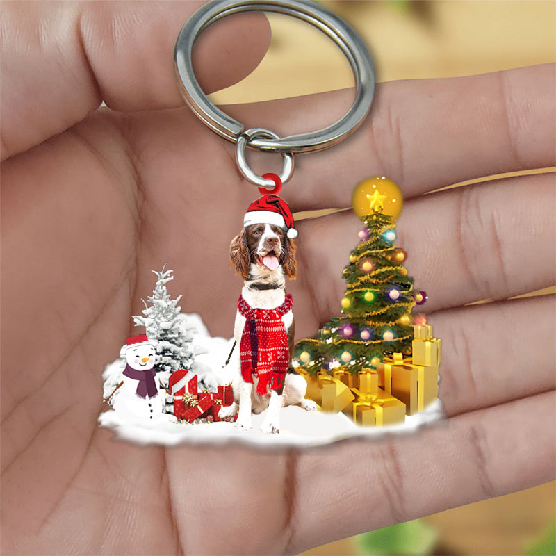 Springer Spaniel Early Merry Christmas Acrylic Keychain Dog Keychain Gift For Dog Lovers
