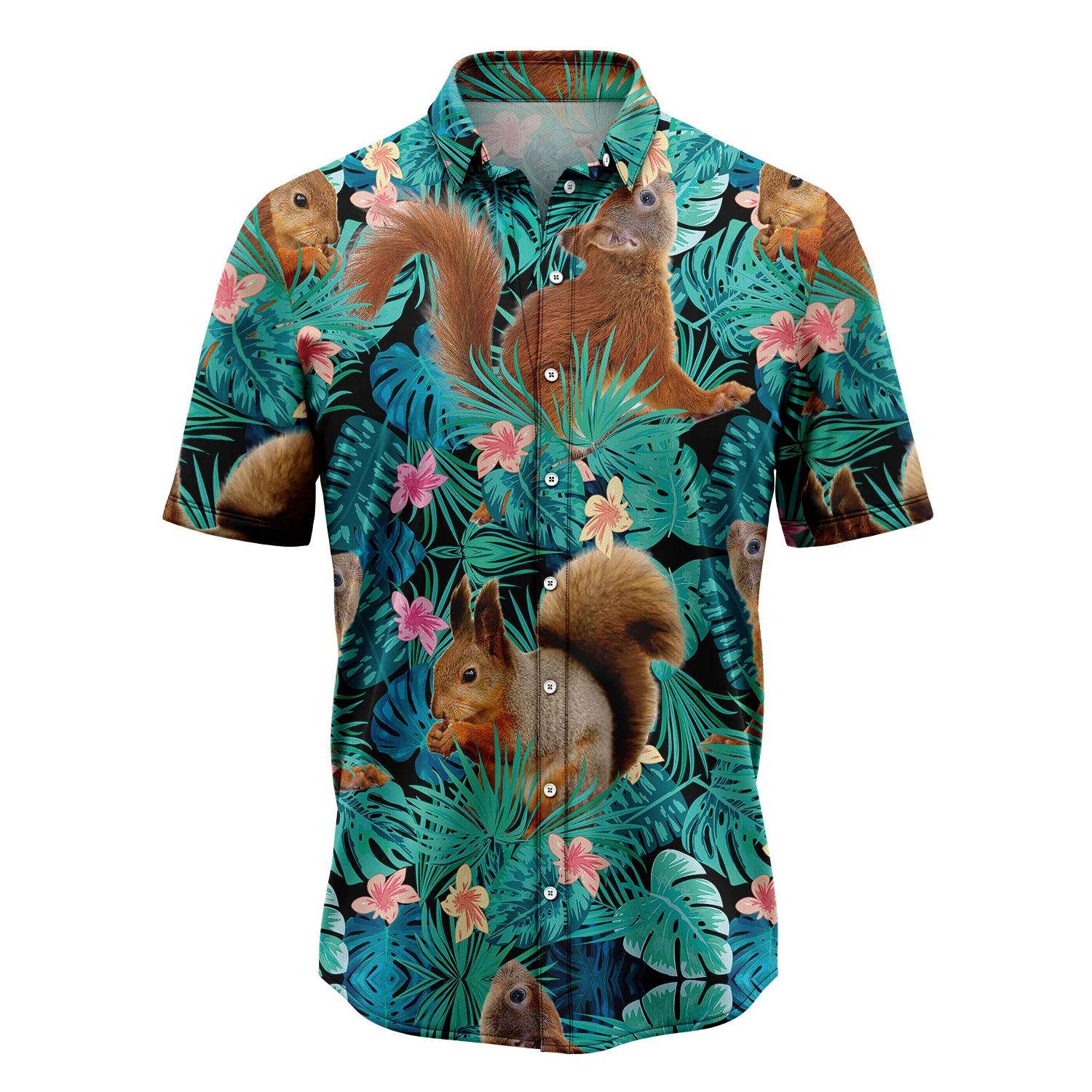 Squirrels Tropical Hawaii Shirt/ Summer Hawaiian Shirts for Men/ women Aloha Beach Shirt