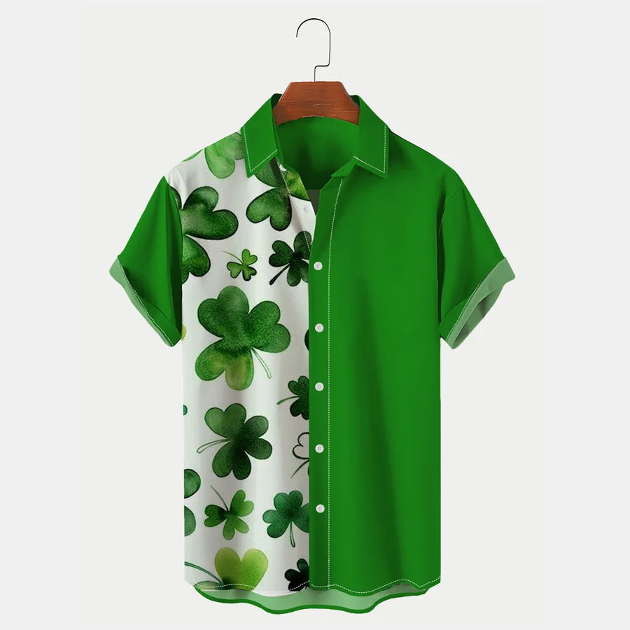 Men''s St. Patrick''s Day Short Sleeve Shirt Hawaiian shirt for Men and women