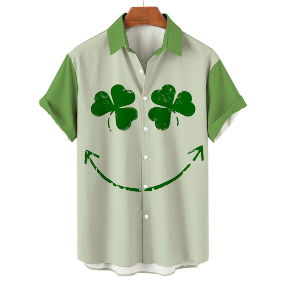 St. Patrick''s Hawaiian Shirt/ Irish Hawaiian/ Gift for men