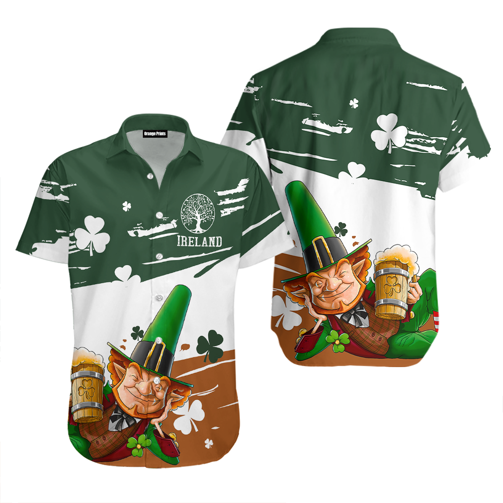 St Patrick’s Day Funny Leprechaun Hawaiian Shirt For Men & Women