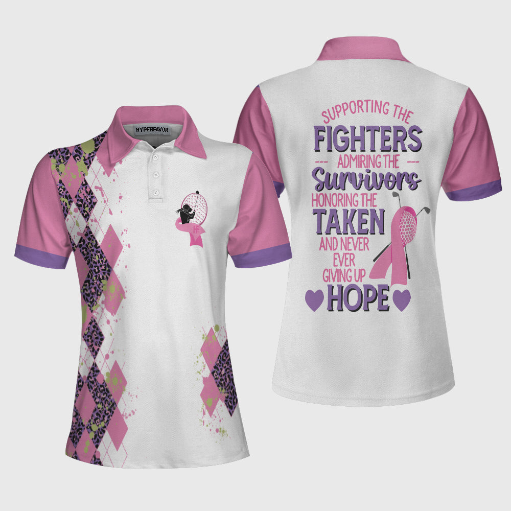 Supporting The Fighters Admiring The Survivors Short Sleeve Women Polo Shirt Coolspod