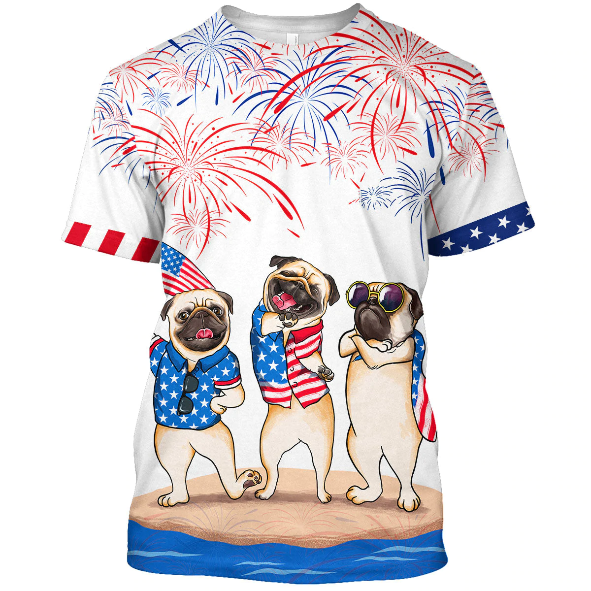 Pug 4th of july hawaiian shirt - Independence Day Is Coming/ USA Patriotic Hawaiian Shirt