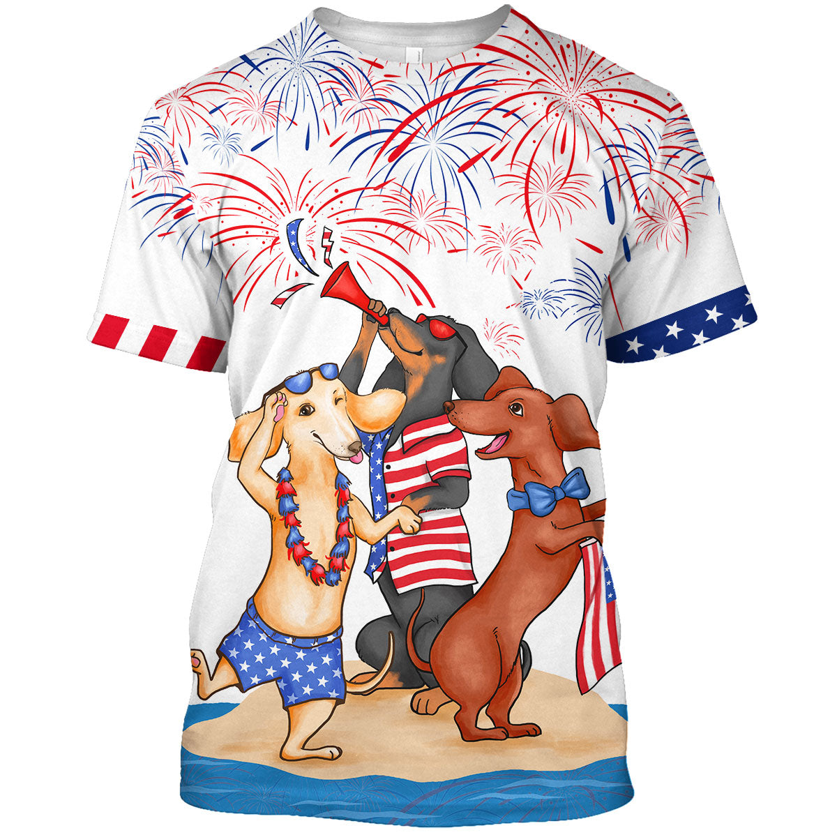 Dachshund Shirts For Men Women/ Independence Day Funny Dog On T Shirt
