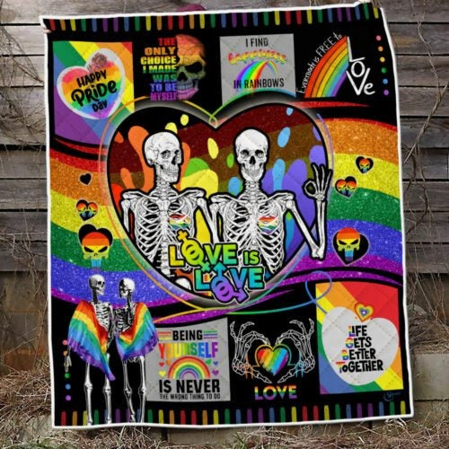 Lgbt Pride Blankets Love Who You Want Rainbow Blanket For Gay Friends Lesbian Couple Gifts