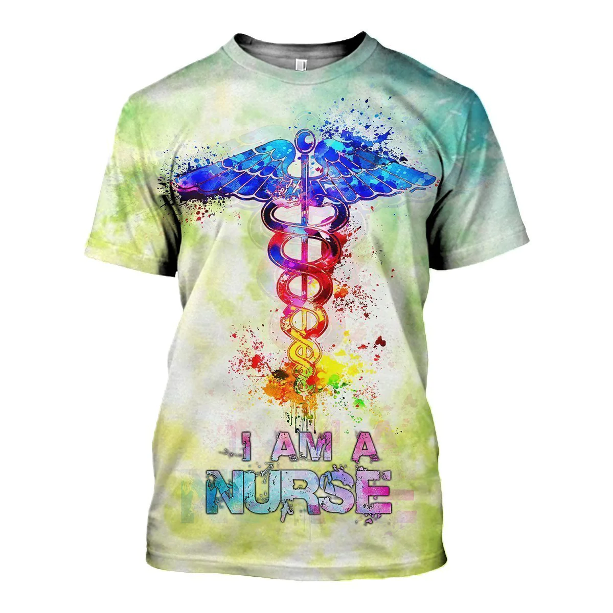 Personalized Nurse 3D Shirt/ I''m a Nurse Water Color Tshirt/ Gift for Him