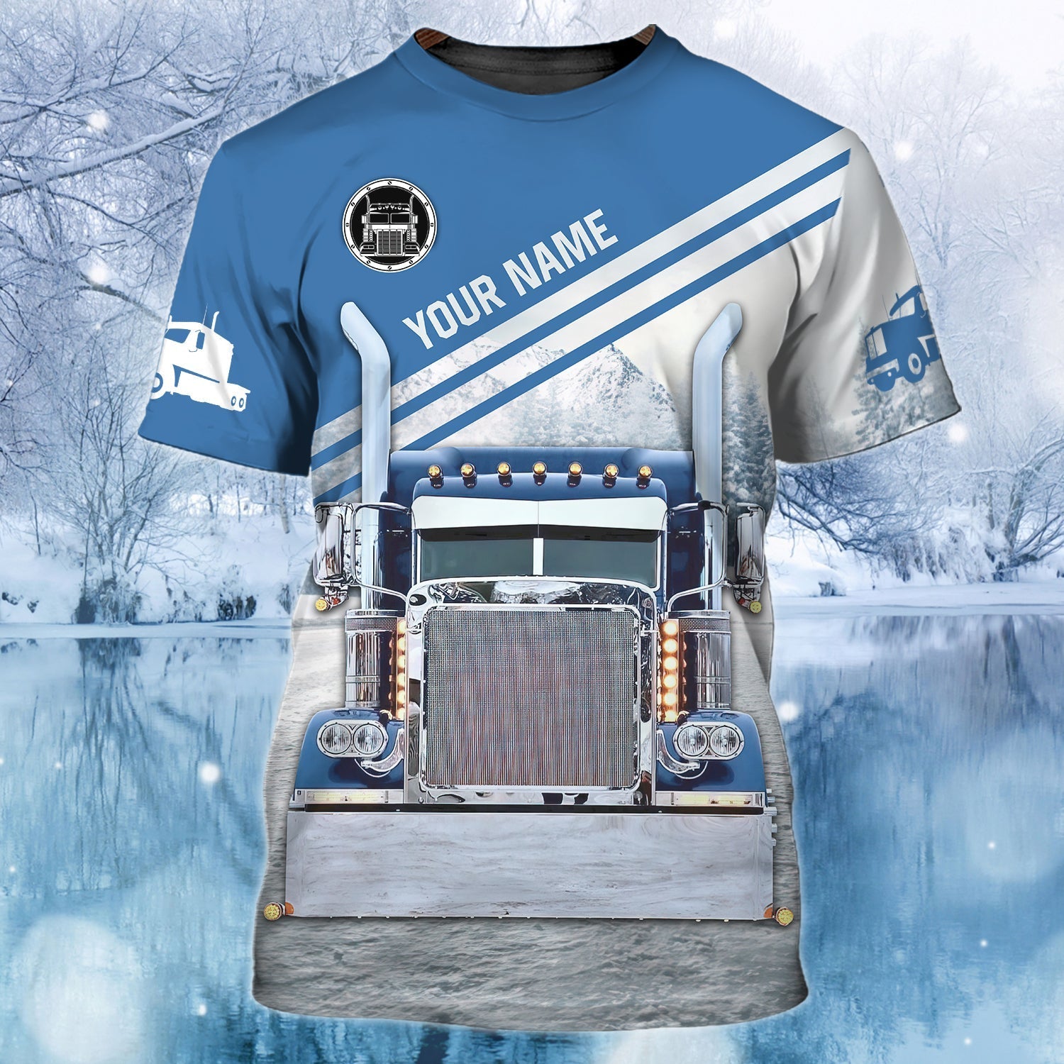 Customized Trucker T Shirt 18 Wheels Move The World Custom 3D Trucker Shirt Men