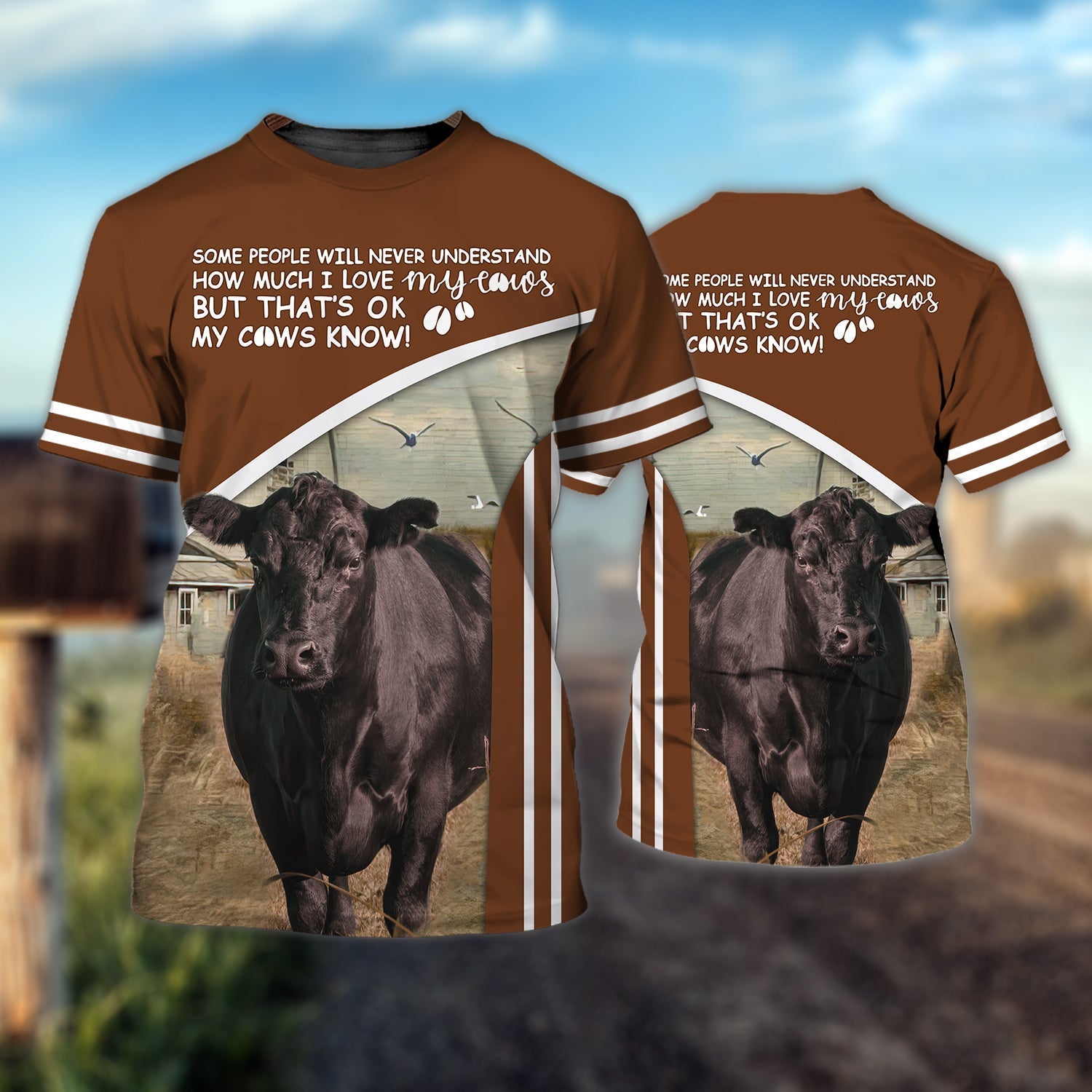 3D All Over Print Cow T Shirt/ Dunny Cow 3D Shirts/ Gift For Farmer