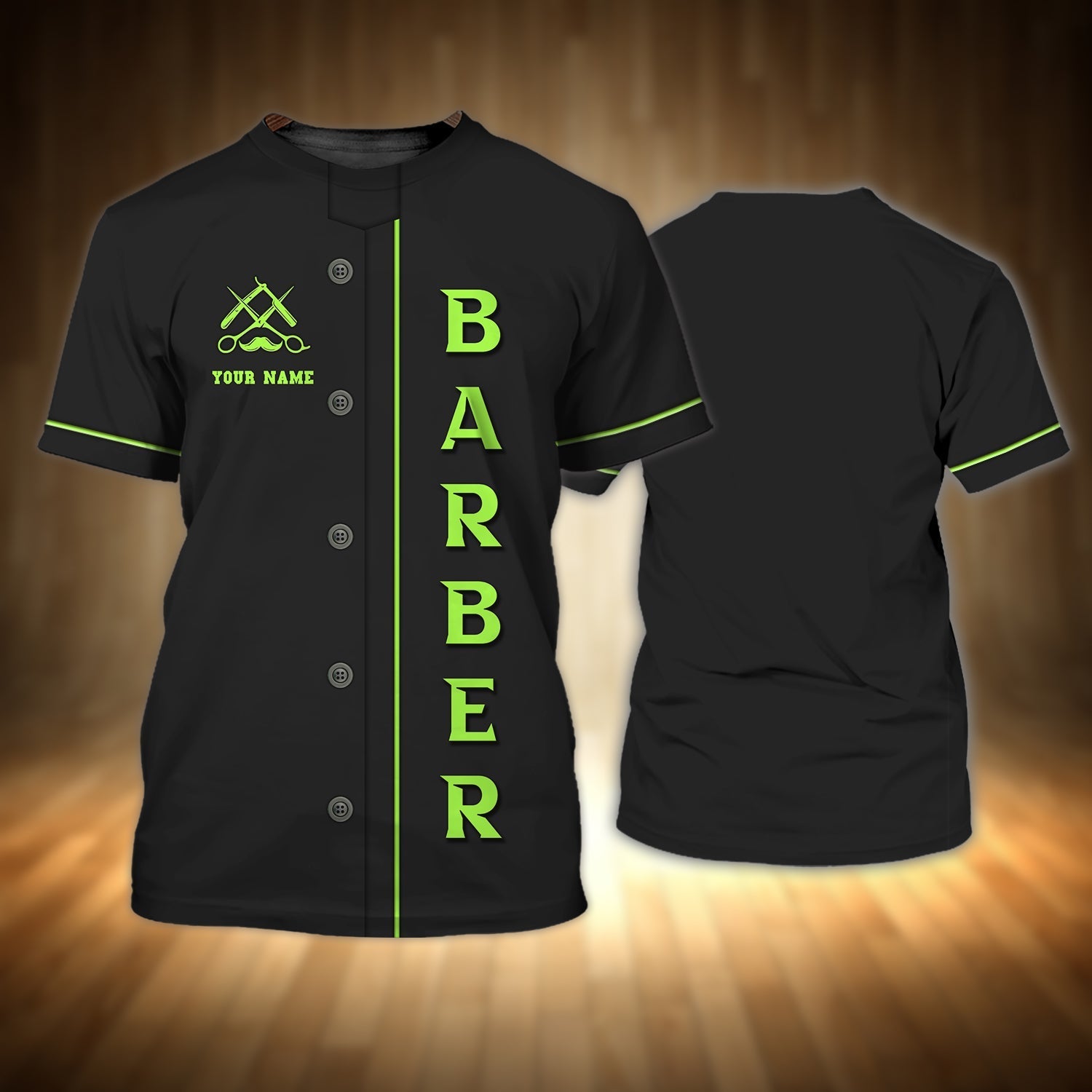Personalized 3D Full Printed Barber Shop T Shirt/ Barber Men Shirt/ Gift For Barber Men